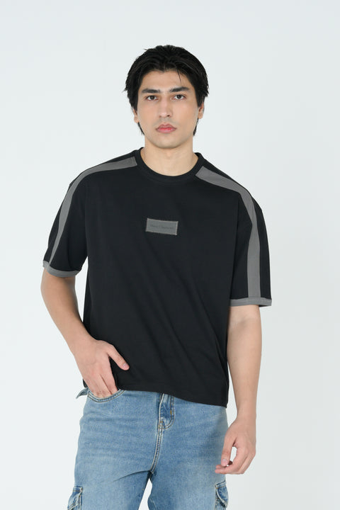 BOXY FIT CONTRAST PANEL TEE