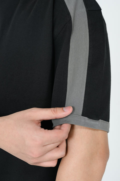 BOXY FIT CONTRAST PANEL TEE