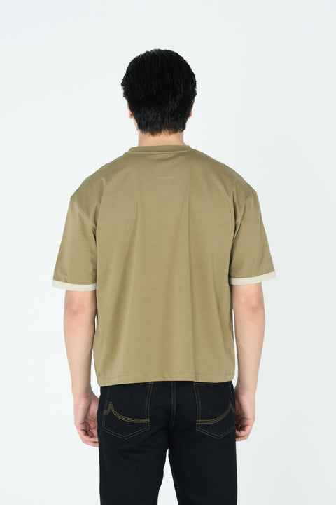 BOXY FIT CONTRAST PANEL TEE