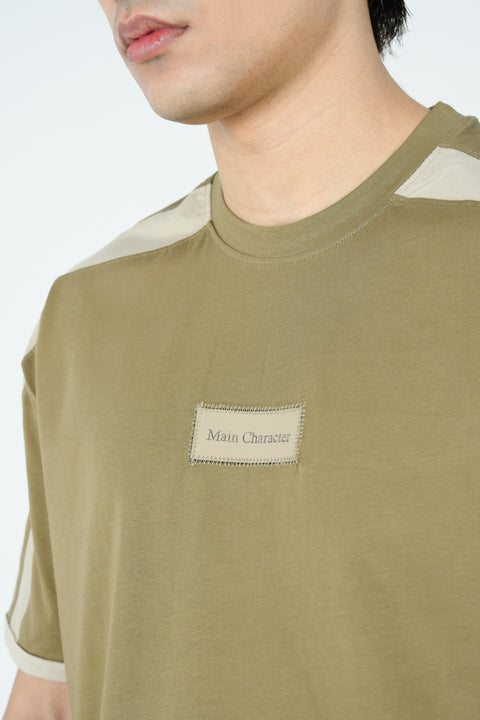 BOXY FIT CONTRAST PANEL TEE