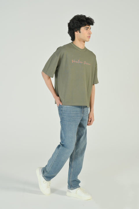 BOXY FIT TEXTURED GRAPHIC TEE