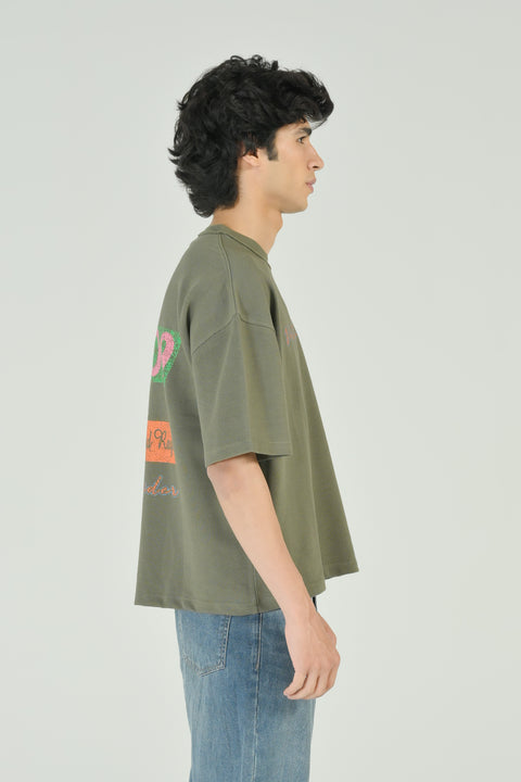 BOXY FIT TEXTURED GRAPHIC TEE