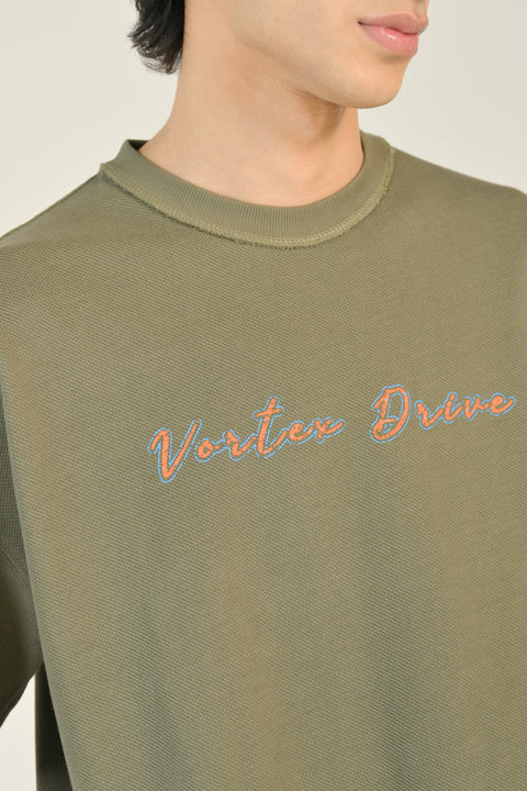 BOXY FIT TEXTURED GRAPHIC TEE