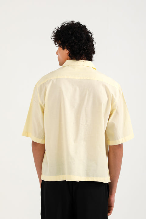 BOXY FIT RESORT COLLAR DOBBY SHIRT