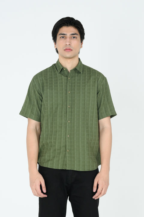 RELAXED FIT JACQUARD SHIRT