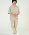 BAGGY FIT TEXTURED RESORT COLLAR SHIRT