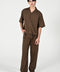 BOXY FIT RESORT COLLAR LINEN SHIRT