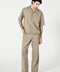 BOXY FIT RESORT COLLAR LINEN SHIRT