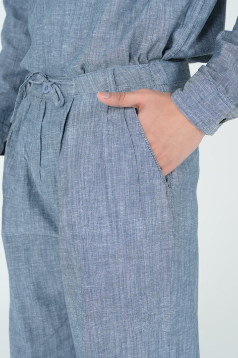 WIDE LEG LINEN TROUSER