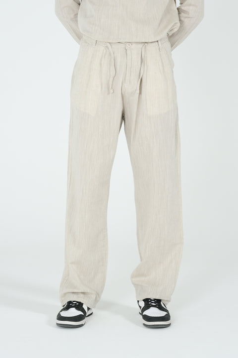 WIDE LEG LINEN TROUSER