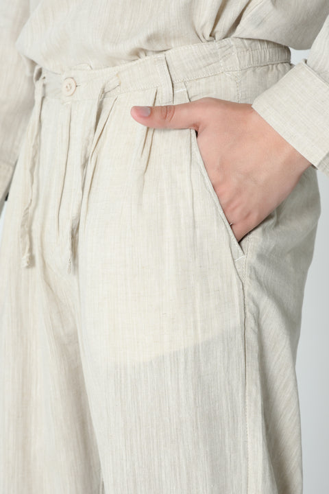 WIDE LEG LINEN TROUSER