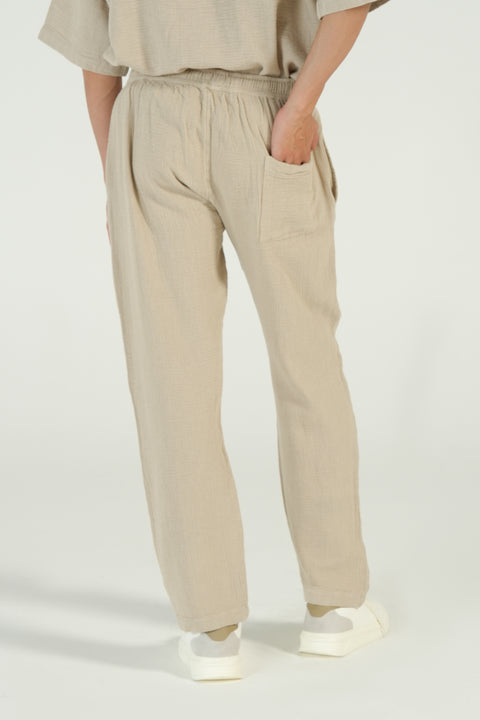 BAGGY FIT TEXTURED TROUSER
