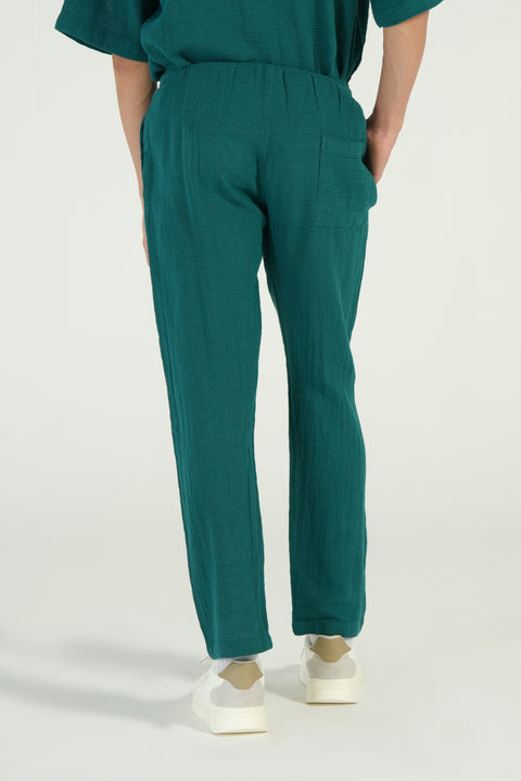 BAGGY FIT TEXTURED TROUSER