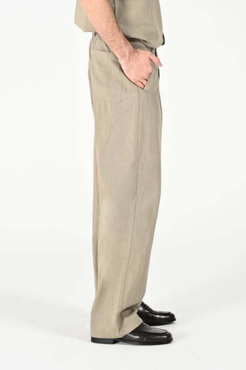 WIDE LEG LINEN TROUSER