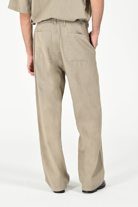 WIDE LEG LINEN TROUSER