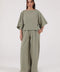 TEXTURED TOP WITH SLEEVE DETAIL