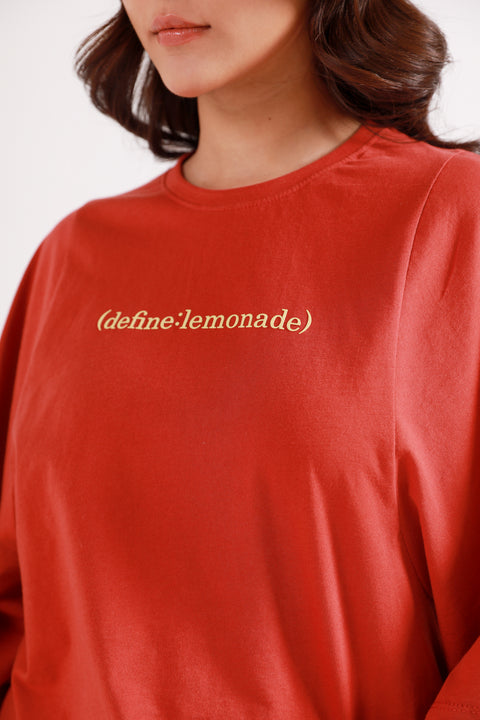 GRAPHIC TEE WITH SLEEVE DETAIL