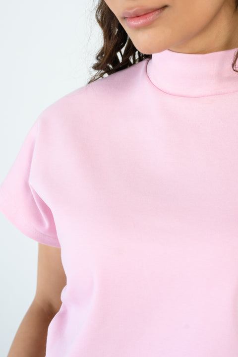 MOCK NECK KIMONO TEE
