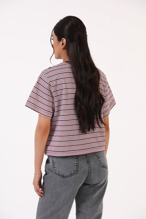 TEXTURED BOXY TEE
