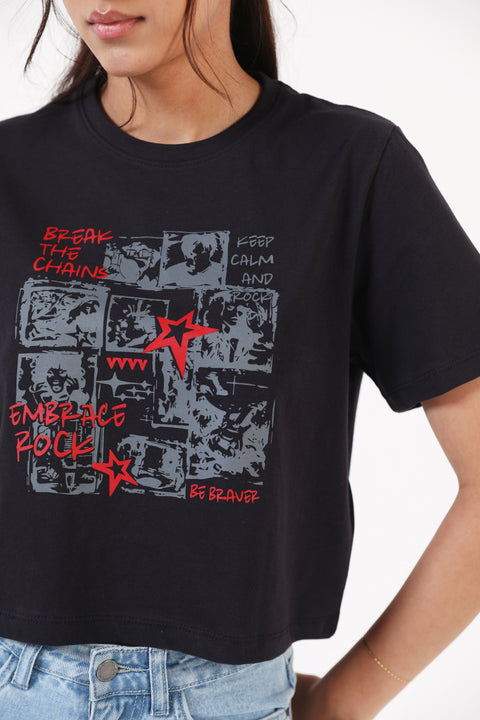 GRAPHIC CROPPED TEE