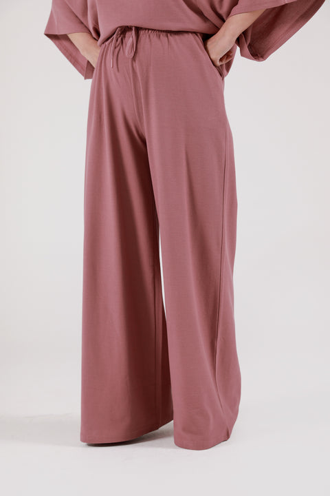 TEXTURED WIDE LEG TROUSER
