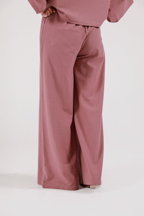 TEXTURED WIDE LEG TROUSER
