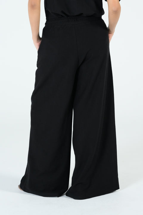 TEXTURED MEGA WIDE LEG TROUSERS
