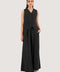 PINSTRIPED WIDE LEG PANTS