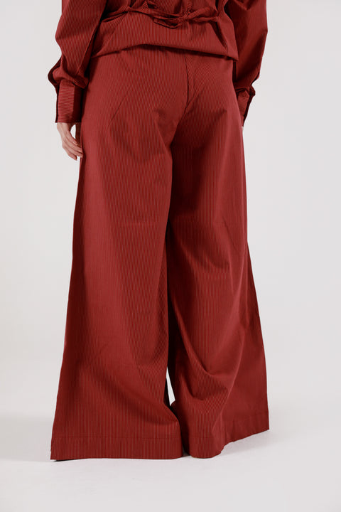 PINSTRIPE WIDE LEG TROUSER