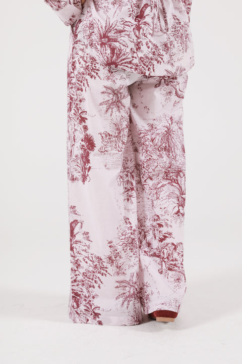 PRINTED WIDE LEG TROUSER