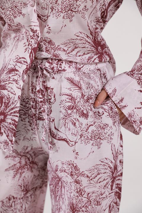 PRINTED WIDE LEG TROUSER