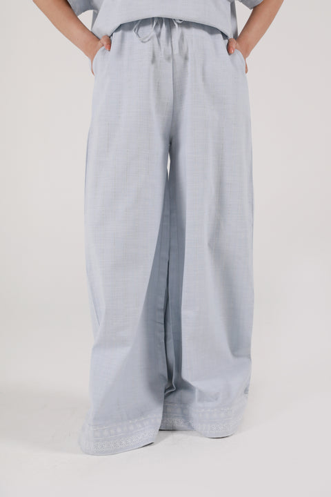 EMBROIDERED MEGA WIDE TROUSERS