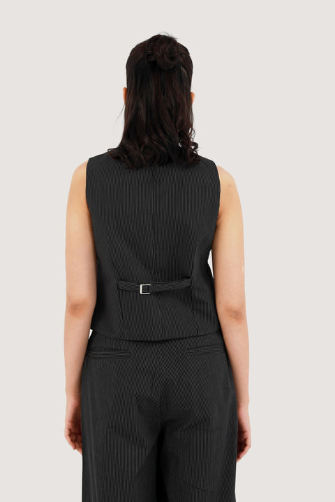 PINSTRIPED FORMAL VEST