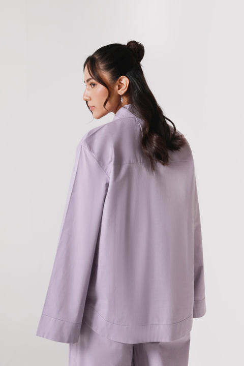OVERSIZED HALF PLACKET TOP