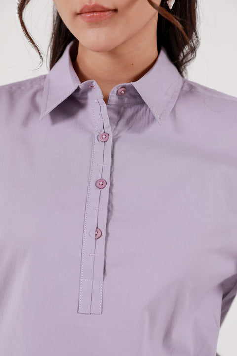 OVERSIZED HALF PLACKET TOP