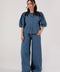 DENIM TOP WITH SLEEVE DETAIL
