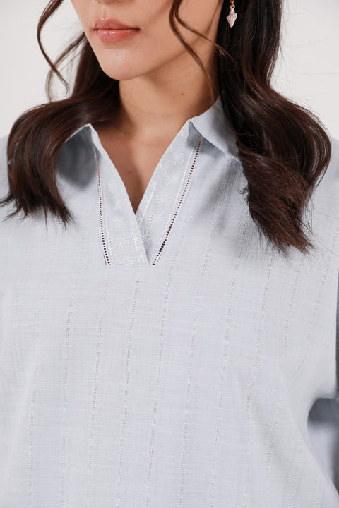 EMBROIDERED KIMONO TOP