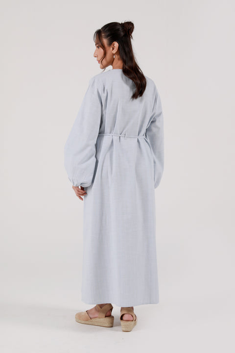 TEXTURED DRESS WITH WAIST DETAIL