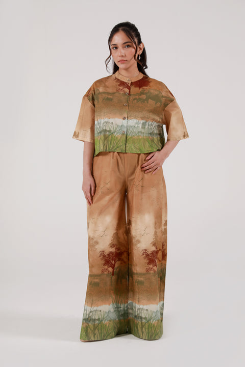 PRINTED CROPPED TOP