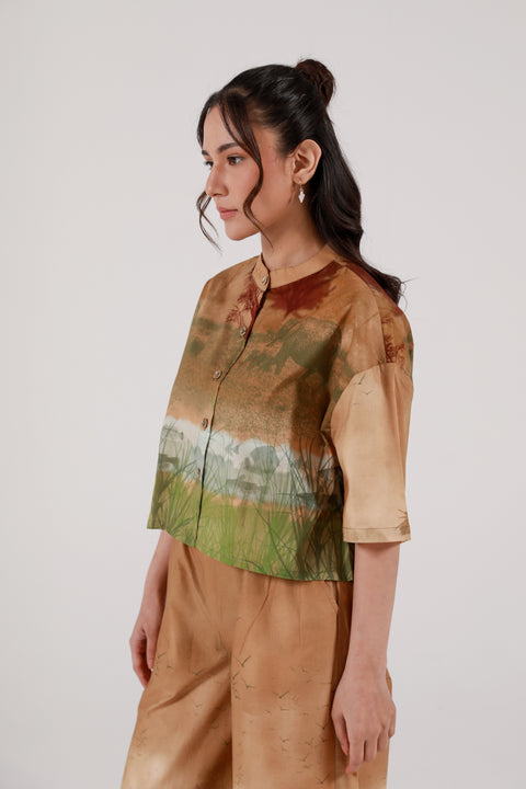 PRINTED CROPPED TOP