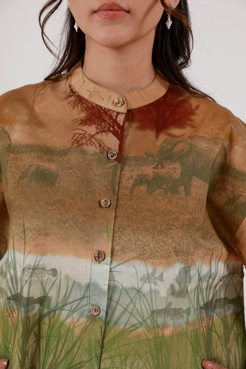 PRINTED CROPPED TOP
