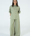 BUTTON DOWN TOP WITH SLEEVE DETAIL