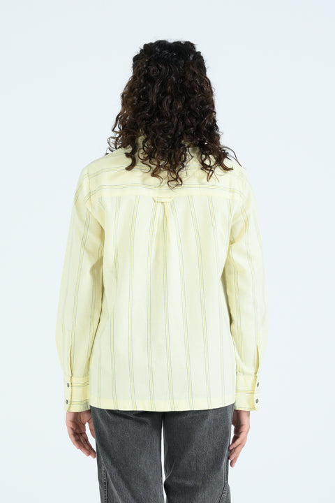 STRIPED BUTTON DOWN TOP
