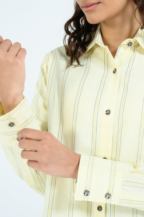 STRIPED BUTTON DOWN TOP