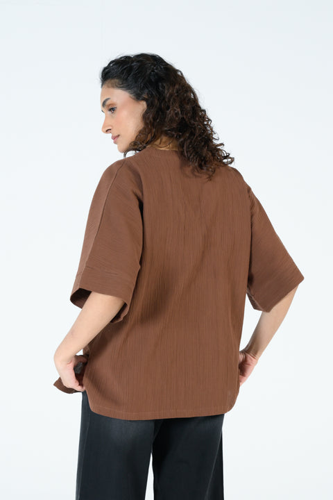 TEXTURED KIMONO TOP