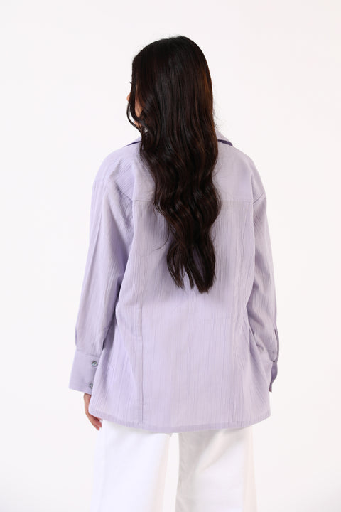 TEXTURED WAIST TIE TOP