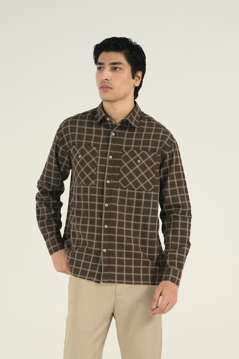 BAGGY FIT CHECK SHIRT