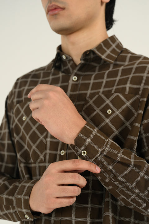 BAGGY FIT CHECK SHIRT