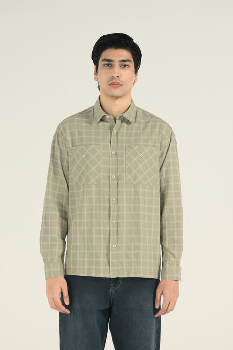 BAGGY FIT CHECK SHIRT