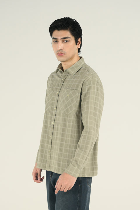 BAGGY FIT CHECK SHIRT